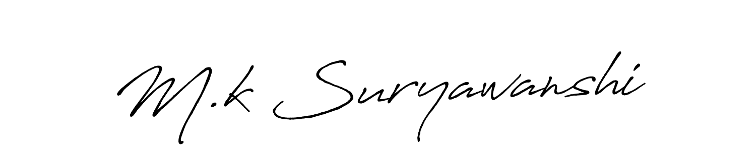 You should practise on your own different ways (Antro_Vectra_Bolder) to write your name (M.k Suryawanshi) in signature. don't let someone else do it for you. M.k Suryawanshi signature style 7 images and pictures png