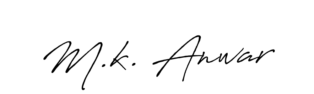 Use a signature maker to create a handwritten signature online. With this signature software, you can design (Antro_Vectra_Bolder) your own signature for name M.k. Anwar. M.k. Anwar signature style 7 images and pictures png