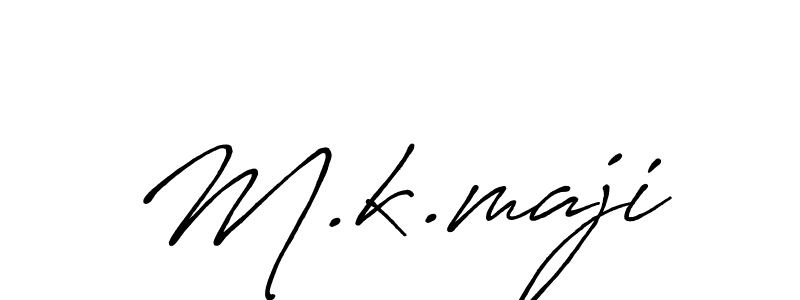 How to make M.k.maji name signature. Use Antro_Vectra_Bolder style for creating short signs online. This is the latest handwritten sign. M.k.maji signature style 7 images and pictures png