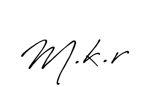 M.k.r stylish signature style. Best Handwritten Sign (Antro_Vectra_Bolder) for my name. Handwritten Signature Collection Ideas for my name M.k.r. M.k.r signature style 7 images and pictures png