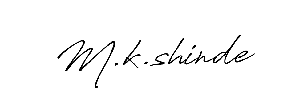 Use a signature maker to create a handwritten signature online. With this signature software, you can design (Antro_Vectra_Bolder) your own signature for name M.k.shinde. M.k.shinde signature style 7 images and pictures png