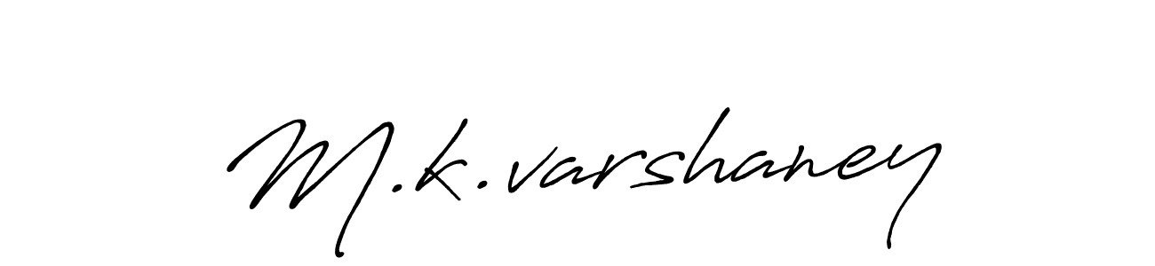 The best way (Antro_Vectra_Bolder) to make a short signature is to pick only two or three words in your name. The name M.k.varshaney include a total of six letters. For converting this name. M.k.varshaney signature style 7 images and pictures png