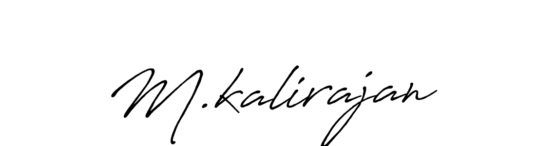 This is the best signature style for the M.kalirajan name. Also you like these signature font (Antro_Vectra_Bolder). Mix name signature. M.kalirajan signature style 7 images and pictures png