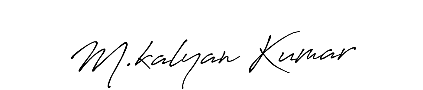 Design your own signature with our free online signature maker. With this signature software, you can create a handwritten (Antro_Vectra_Bolder) signature for name M.kalyan Kumar. M.kalyan Kumar signature style 7 images and pictures png