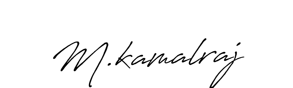 Design your own signature with our free online signature maker. With this signature software, you can create a handwritten (Antro_Vectra_Bolder) signature for name M.kamalraj. M.kamalraj signature style 7 images and pictures png