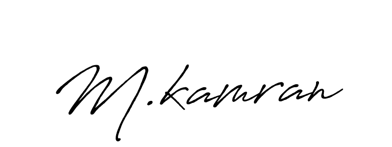 Make a beautiful signature design for name M.kamran. With this signature (Antro_Vectra_Bolder) style, you can create a handwritten signature for free. M.kamran signature style 7 images and pictures png