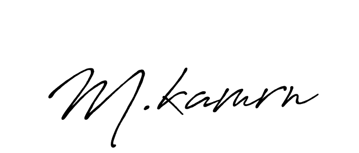 Antro_Vectra_Bolder is a professional signature style that is perfect for those who want to add a touch of class to their signature. It is also a great choice for those who want to make their signature more unique. Get M.kamrn name to fancy signature for free. M.kamrn signature style 7 images and pictures png