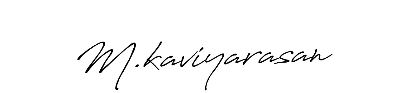 Design your own signature with our free online signature maker. With this signature software, you can create a handwritten (Antro_Vectra_Bolder) signature for name M.kaviyarasan. M.kaviyarasan signature style 7 images and pictures png