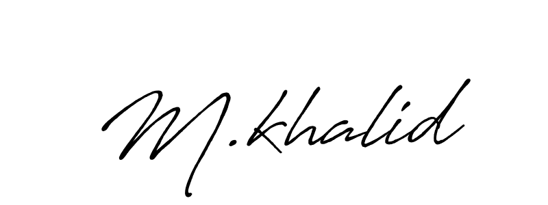 How to make M.khalid signature? Antro_Vectra_Bolder is a professional autograph style. Create handwritten signature for M.khalid name. M.khalid signature style 7 images and pictures png