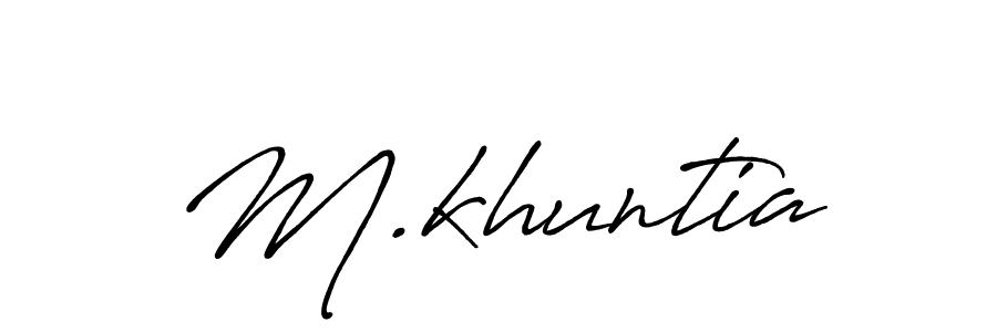 Also You can easily find your signature by using the search form. We will create M.khuntia name handwritten signature images for you free of cost using Antro_Vectra_Bolder sign style. M.khuntia signature style 7 images and pictures png