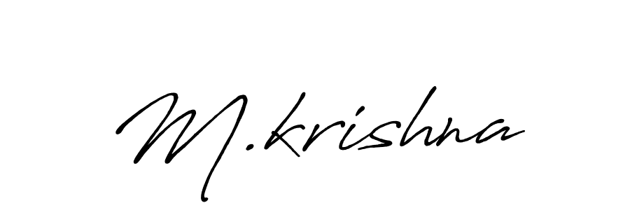 Use a signature maker to create a handwritten signature online. With this signature software, you can design (Antro_Vectra_Bolder) your own signature for name M.krishna. M.krishna signature style 7 images and pictures png
