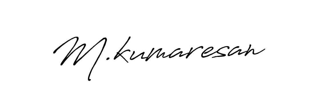 Use a signature maker to create a handwritten signature online. With this signature software, you can design (Antro_Vectra_Bolder) your own signature for name M.kumaresan. M.kumaresan signature style 7 images and pictures png