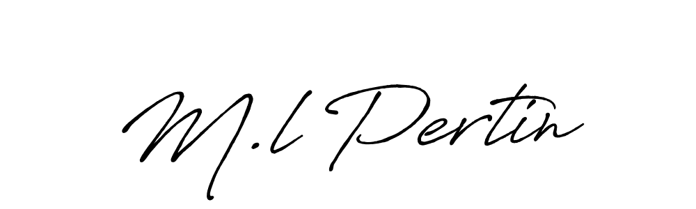 Make a beautiful signature design for name M.l Pertin. With this signature (Antro_Vectra_Bolder) style, you can create a handwritten signature for free. M.l Pertin signature style 7 images and pictures png