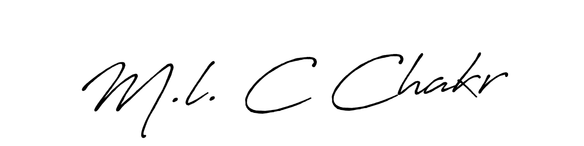 Design your own signature with our free online signature maker. With this signature software, you can create a handwritten (Antro_Vectra_Bolder) signature for name M.l. C Chakr. M.l. C Chakr signature style 7 images and pictures png