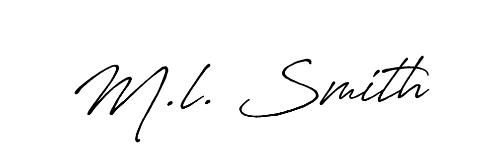 How to make M.l. Smith signature? Antro_Vectra_Bolder is a professional autograph style. Create handwritten signature for M.l. Smith name. M.l. Smith signature style 7 images and pictures png