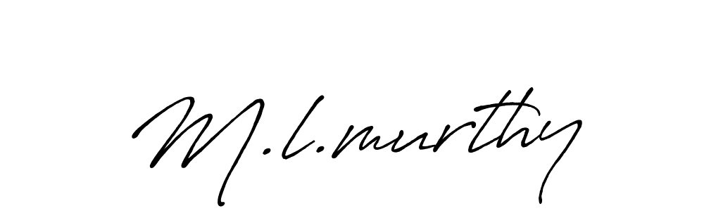 Make a beautiful signature design for name M.l.murthy. With this signature (Antro_Vectra_Bolder) style, you can create a handwritten signature for free. M.l.murthy signature style 7 images and pictures png