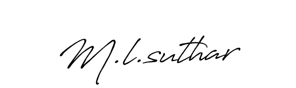 You can use this online signature creator to create a handwritten signature for the name M.l.suthar. This is the best online autograph maker. M.l.suthar signature style 7 images and pictures png