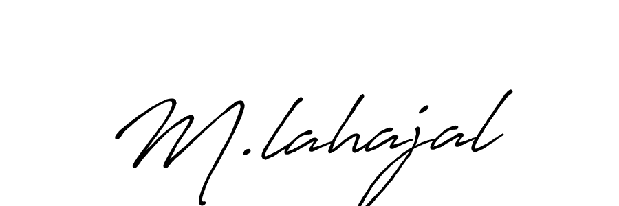 Use a signature maker to create a handwritten signature online. With this signature software, you can design (Antro_Vectra_Bolder) your own signature for name M.lahajal. M.lahajal signature style 7 images and pictures png