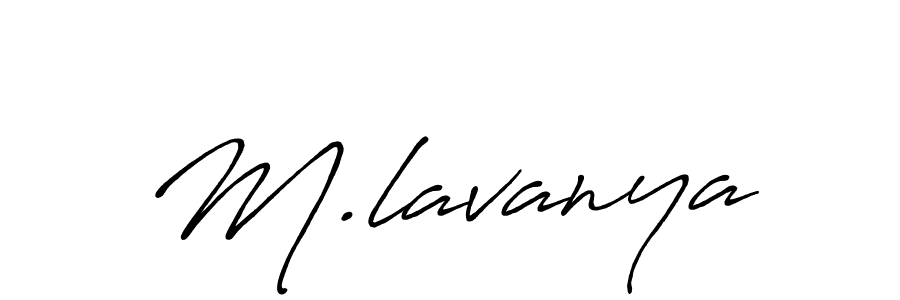 M.lavanya stylish signature style. Best Handwritten Sign (Antro_Vectra_Bolder) for my name. Handwritten Signature Collection Ideas for my name M.lavanya. M.lavanya signature style 7 images and pictures png
