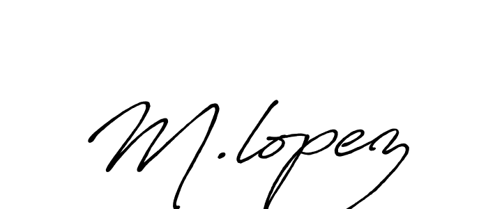 Also we have M.lopez name is the best signature style. Create professional handwritten signature collection using Antro_Vectra_Bolder autograph style. M.lopez signature style 7 images and pictures png