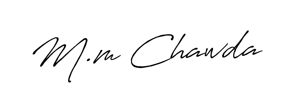 Also You can easily find your signature by using the search form. We will create M.m Chawda name handwritten signature images for you free of cost using Antro_Vectra_Bolder sign style. M.m Chawda signature style 7 images and pictures png