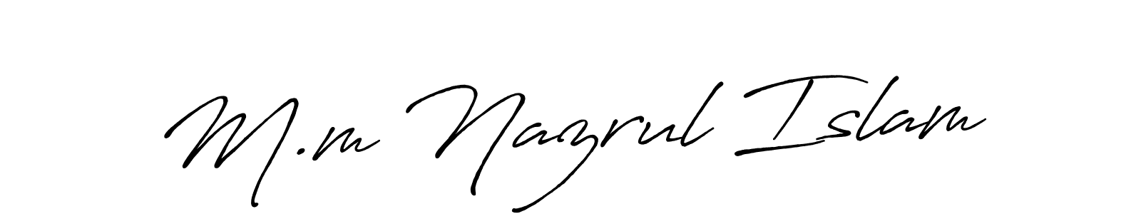 M.m Nazrul Islam stylish signature style. Best Handwritten Sign (Antro_Vectra_Bolder) for my name. Handwritten Signature Collection Ideas for my name M.m Nazrul Islam. M.m Nazrul Islam signature style 7 images and pictures png