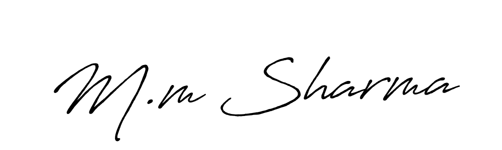 How to make M.m Sharma signature? Antro_Vectra_Bolder is a professional autograph style. Create handwritten signature for M.m Sharma name. M.m Sharma signature style 7 images and pictures png
