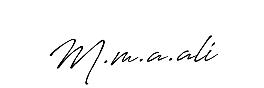 Create a beautiful signature design for name M.m.a.ali. With this signature (Antro_Vectra_Bolder) fonts, you can make a handwritten signature for free. M.m.a.ali signature style 7 images and pictures png