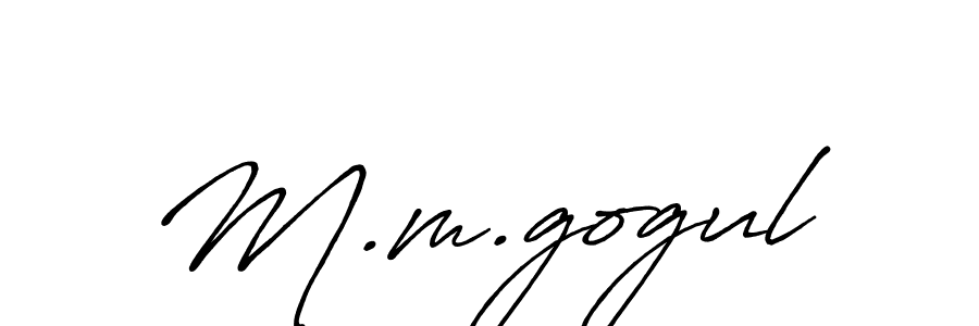The best way (Antro_Vectra_Bolder) to make a short signature is to pick only two or three words in your name. The name M.m.gogul include a total of six letters. For converting this name. M.m.gogul signature style 7 images and pictures png