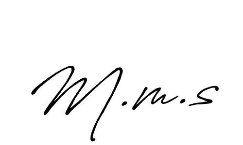 Also You can easily find your signature by using the search form. We will create M.m.s name handwritten signature images for you free of cost using Antro_Vectra_Bolder sign style. M.m.s signature style 7 images and pictures png