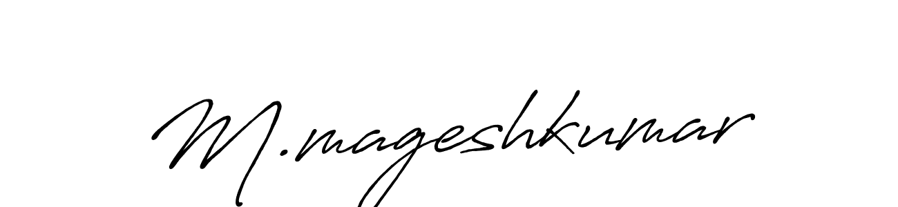 How to make M.mageshkumar signature? Antro_Vectra_Bolder is a professional autograph style. Create handwritten signature for M.mageshkumar name. M.mageshkumar signature style 7 images and pictures png