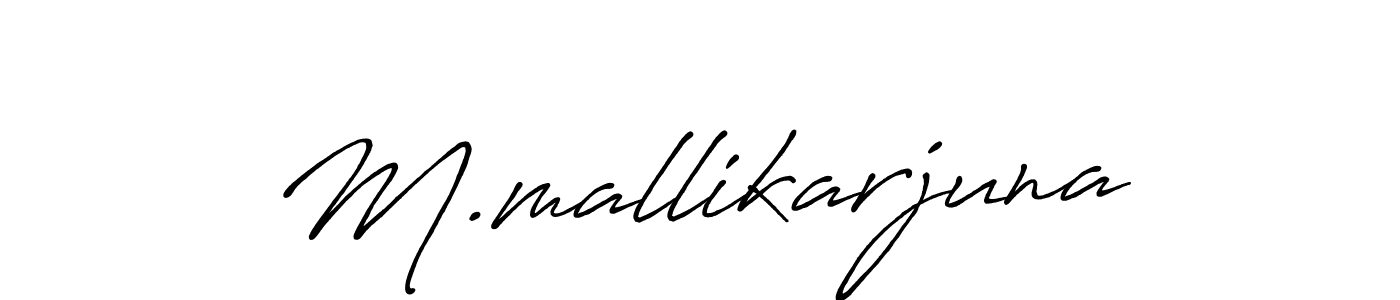 Create a beautiful signature design for name M.mallikarjuna. With this signature (Antro_Vectra_Bolder) fonts, you can make a handwritten signature for free. M.mallikarjuna signature style 7 images and pictures png