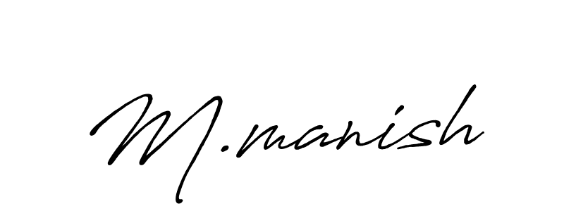The best way (Antro_Vectra_Bolder) to make a short signature is to pick only two or three words in your name. The name M.manish include a total of six letters. For converting this name. M.manish signature style 7 images and pictures png