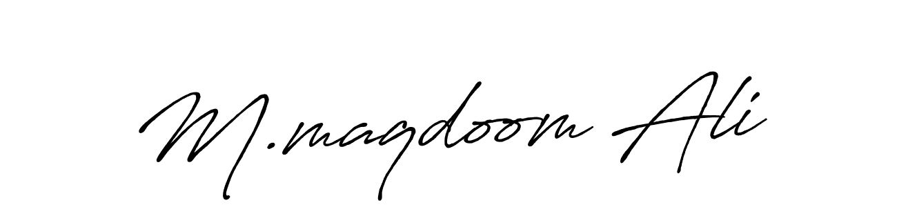 Make a beautiful signature design for name M.maqdoom Ali. Use this online signature maker to create a handwritten signature for free. M.maqdoom Ali signature style 7 images and pictures png