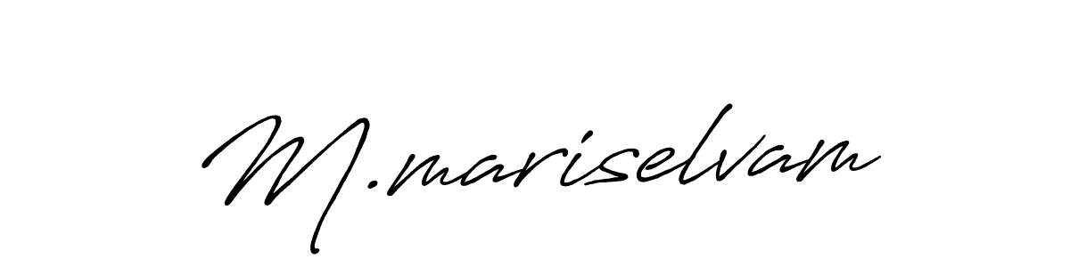 Best and Professional Signature Style for M.mariselvam. Antro_Vectra_Bolder Best Signature Style Collection. M.mariselvam signature style 7 images and pictures png