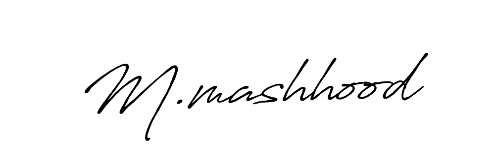 How to make M.mashhood name signature. Use Antro_Vectra_Bolder style for creating short signs online. This is the latest handwritten sign. M.mashhood signature style 7 images and pictures png