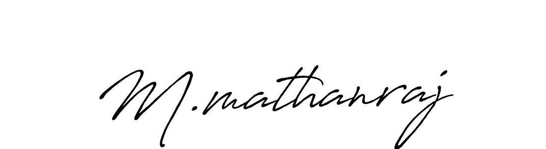 Antro_Vectra_Bolder is a professional signature style that is perfect for those who want to add a touch of class to their signature. It is also a great choice for those who want to make their signature more unique. Get M.mathanraj name to fancy signature for free. M.mathanraj signature style 7 images and pictures png