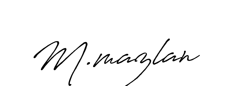 You should practise on your own different ways (Antro_Vectra_Bolder) to write your name (M.mazlan) in signature. don't let someone else do it for you. M.mazlan signature style 7 images and pictures png