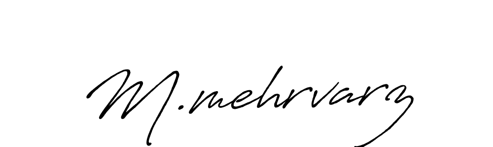 How to make M.mehrvarz name signature. Use Antro_Vectra_Bolder style for creating short signs online. This is the latest handwritten sign. M.mehrvarz signature style 7 images and pictures png