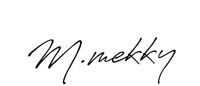 Also You can easily find your signature by using the search form. We will create M.mekky name handwritten signature images for you free of cost using Antro_Vectra_Bolder sign style. M.mekky signature style 7 images and pictures png