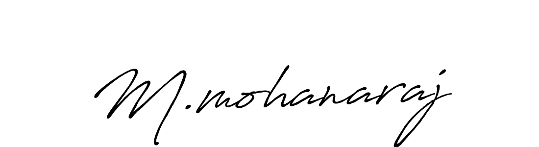 The best way (Antro_Vectra_Bolder) to make a short signature is to pick only two or three words in your name. The name M.mohanaraj include a total of six letters. For converting this name. M.mohanaraj signature style 7 images and pictures png