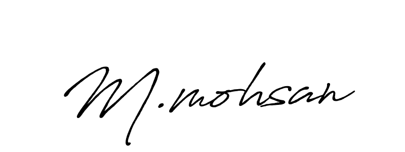 Antro_Vectra_Bolder is a professional signature style that is perfect for those who want to add a touch of class to their signature. It is also a great choice for those who want to make their signature more unique. Get M.mohsan name to fancy signature for free. M.mohsan signature style 7 images and pictures png