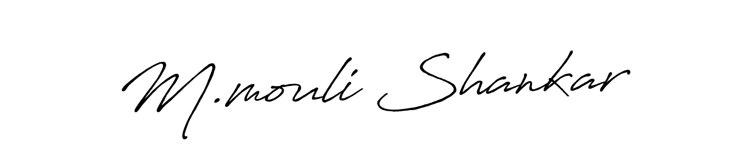 How to make M.mouli Shankar signature? Antro_Vectra_Bolder is a professional autograph style. Create handwritten signature for M.mouli Shankar name. M.mouli Shankar signature style 7 images and pictures png