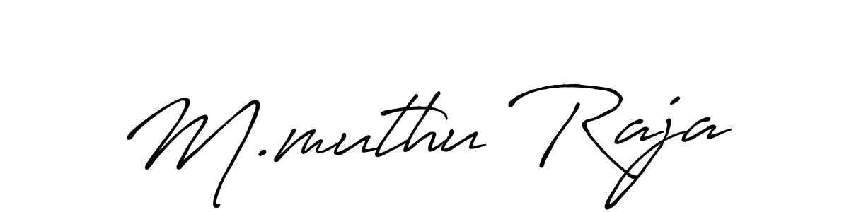 Design your own signature with our free online signature maker. With this signature software, you can create a handwritten (Antro_Vectra_Bolder) signature for name M.muthu Raja. M.muthu Raja signature style 7 images and pictures png