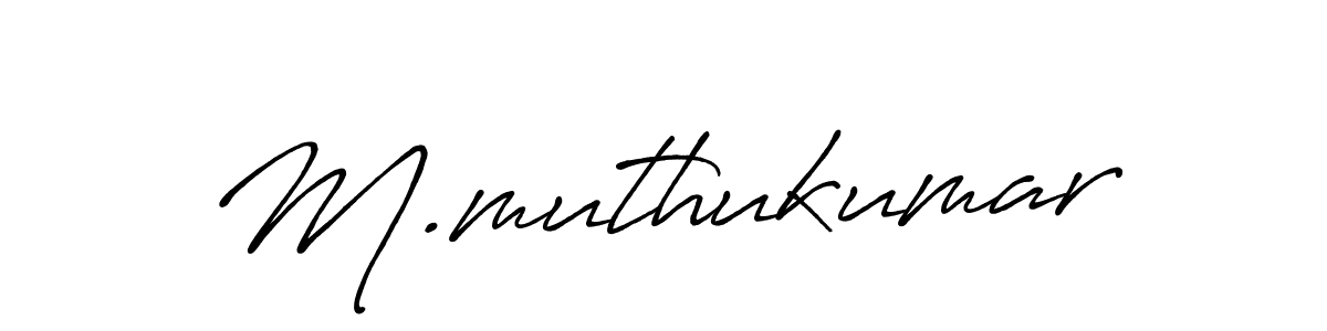 Use a signature maker to create a handwritten signature online. With this signature software, you can design (Antro_Vectra_Bolder) your own signature for name M.muthukumar. M.muthukumar signature style 7 images and pictures png