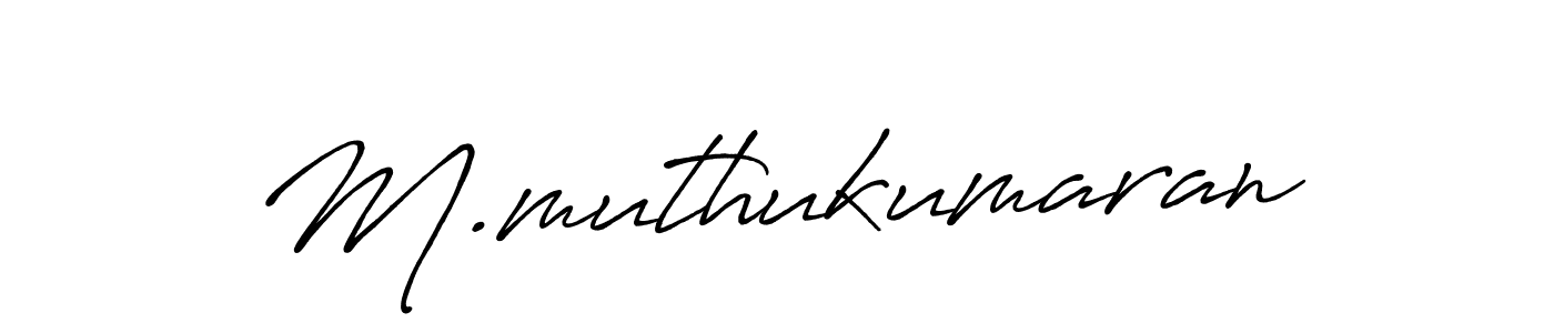 Create a beautiful signature design for name M.muthukumaran. With this signature (Antro_Vectra_Bolder) fonts, you can make a handwritten signature for free. M.muthukumaran signature style 7 images and pictures png