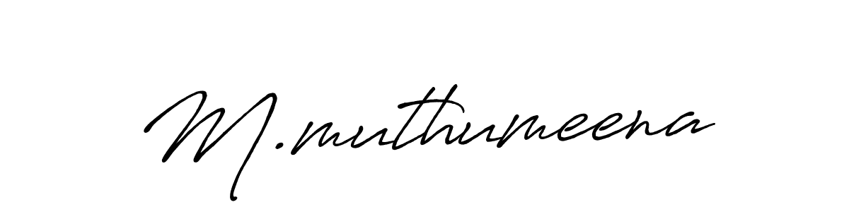 How to make M.muthumeena signature? Antro_Vectra_Bolder is a professional autograph style. Create handwritten signature for M.muthumeena name. M.muthumeena signature style 7 images and pictures png