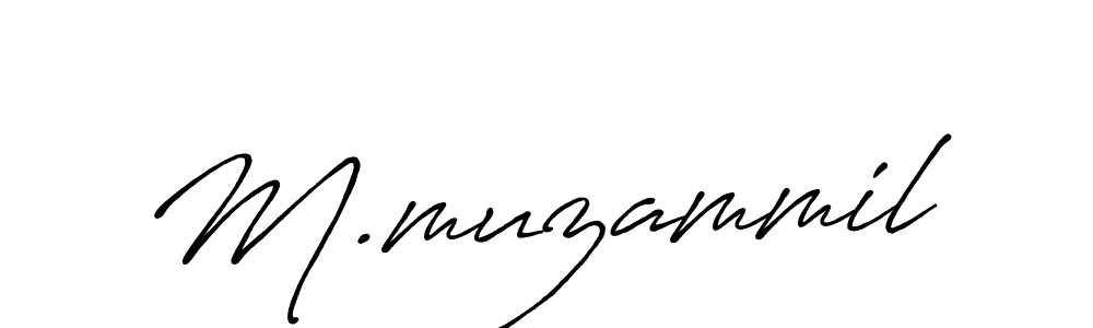 Make a beautiful signature design for name M.muzammil. With this signature (Antro_Vectra_Bolder) style, you can create a handwritten signature for free. M.muzammil signature style 7 images and pictures png