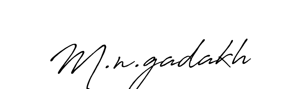 Make a beautiful signature design for name M.n.gadakh. With this signature (Antro_Vectra_Bolder) style, you can create a handwritten signature for free. M.n.gadakh signature style 7 images and pictures png