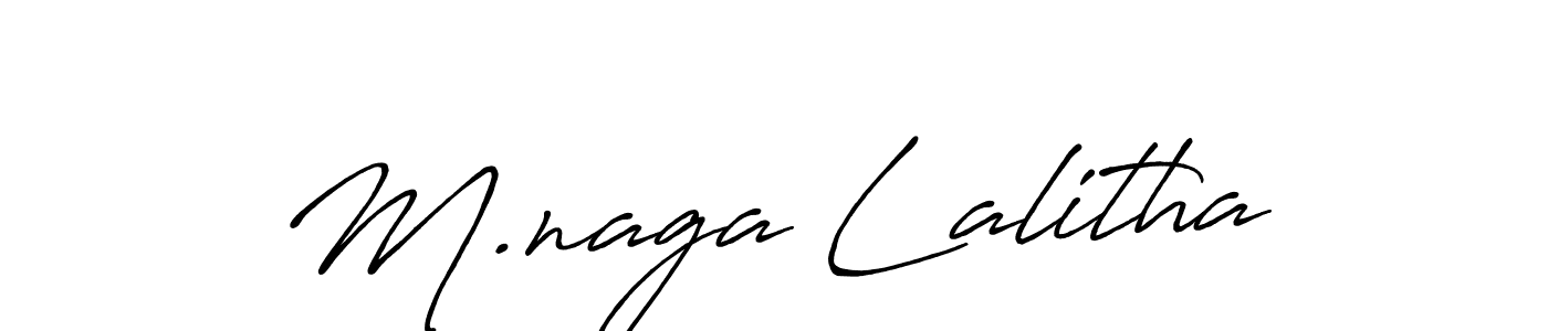 Antro_Vectra_Bolder is a professional signature style that is perfect for those who want to add a touch of class to their signature. It is also a great choice for those who want to make their signature more unique. Get M.naga Lalitha name to fancy signature for free. M.naga Lalitha signature style 7 images and pictures png